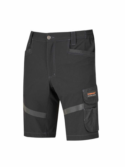 Afbeeldingen van Storvik Stijn 4-way korte broek stretch, Zwart.