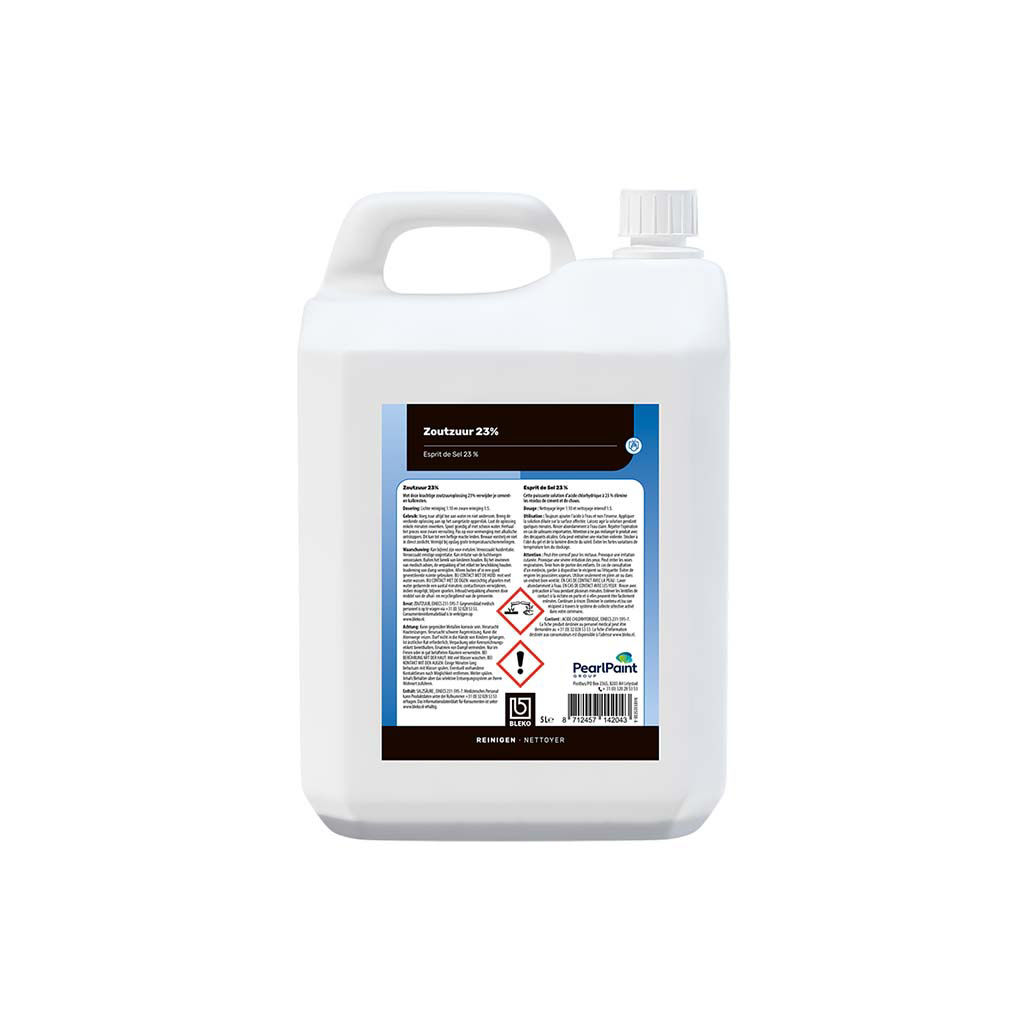 Afbeeldingen van Zoutzuur 23%, 5-liter