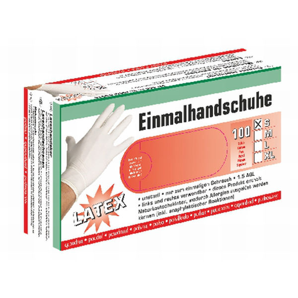 Afbeeldingen van Handschoen LATEX (100) -M