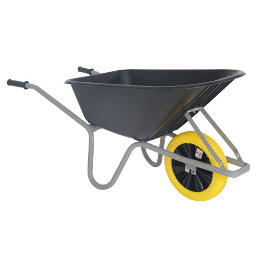 Afbeeldingen van Kruiwagen Allrounder 100L PP bak zwart, grijs onderstel +NML