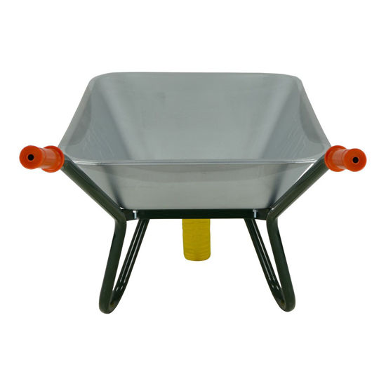 Afbeeldingen van Tuinkruiwagen verzinkt bak 85L gel. onderstel +NML wiel