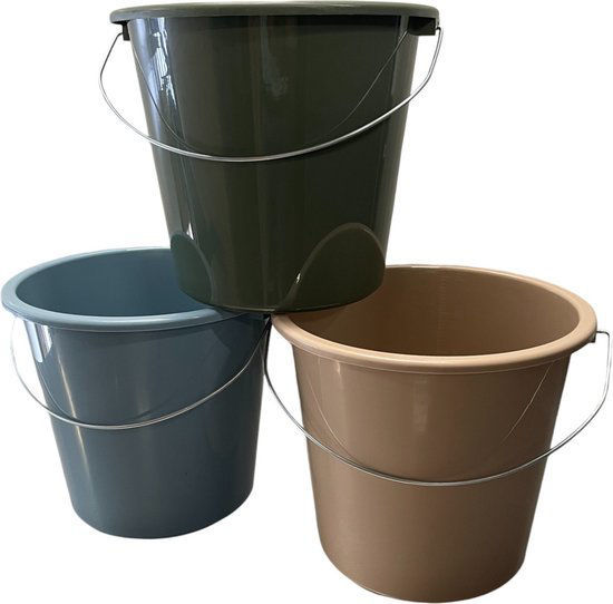 Afbeeldingen van Huishoudemmer kunststof 10 Liter, eco kleuren