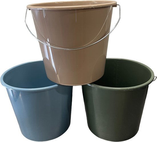 Afbeeldingen van Huishoudemmer kunststof 5 Liter, eco kleuren