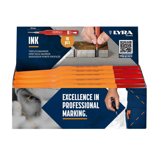 Afbeeldingen van LYRA diepmarker, merkstift, rood