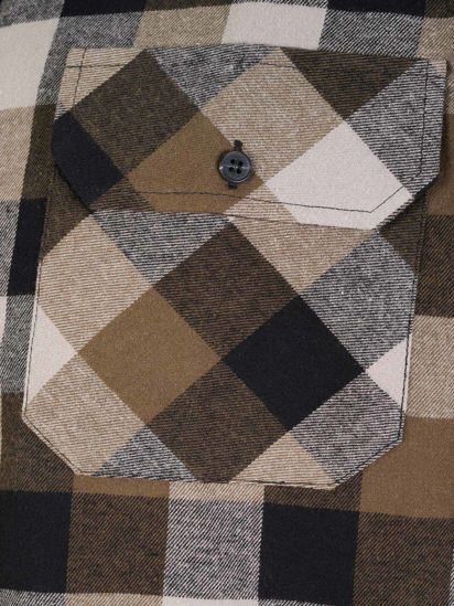 Afbeeldingen van Blouse flanel Storvik Dawson dessin olijf (blok)
