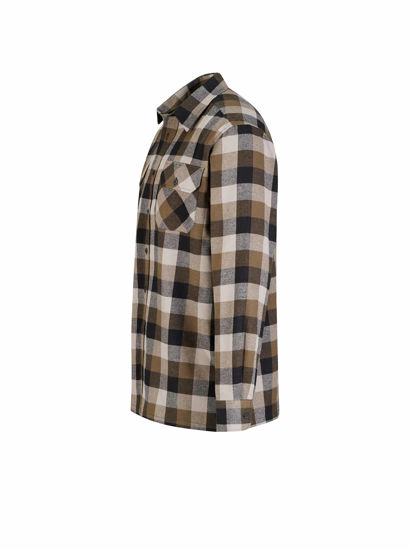 Afbeeldingen van Flaneloverhemd Dawson, olijf (blok) , XXXXL
