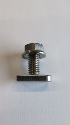 Afbeeldingen van Hamerkop schroef RVS M8 x 20mm +RVS moer