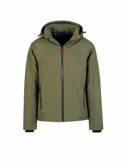 Afbeeldingen van Softshell werkjas Winter Bengt, olijfgroen -S