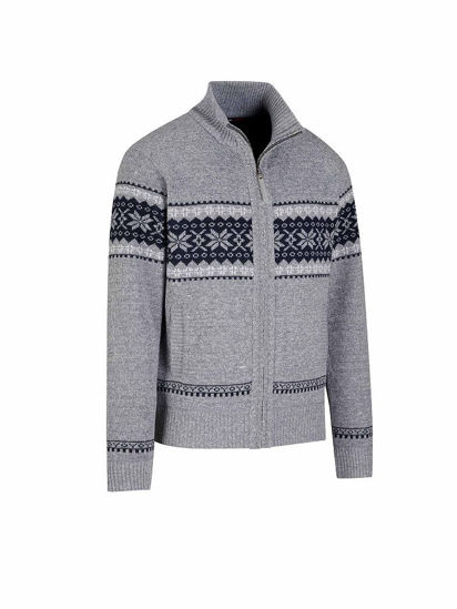 Afbeeldingen van Wintervest, Hoyt, Scandinavian gebreid, gev., Grijs, XXL