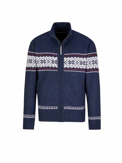 Afbeeldingen van Wintervest, Hoyt, Scandinavian gebreid, gev., Marine, XXXXL