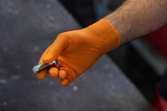 Afbeeldingen van Nitril handschoenen X-Grip oranje 50 st. mt. XXL