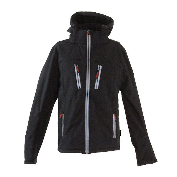 Afbeeldingen van Softshell werkjas teddy voering CLIVE, zwart -4XL
