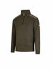 Afbeeldingen van Pullover, Liam, gebreid, winter gevoerd, olijfgroen. mt M