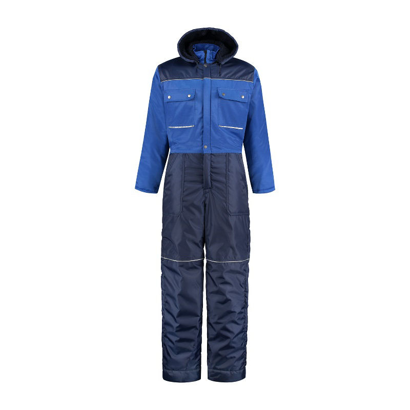 Afbeeldingen van Doorwerk-/ winteroverall marine/korenblauw -54