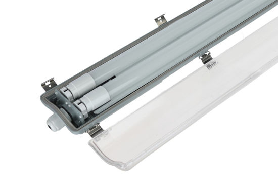 Afbeeldingen van Waterdichte tl-armat.vochtig ruimte +2 led-tl-buizen 157cm