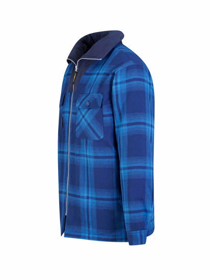 Afbeeldingen van Thermohemd COL Vancouver des.43-Blauw geblokt- XXL