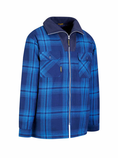 Afbeeldingen van Thermohemd COL Vancouver des.43-Blauw geblokt- XXL