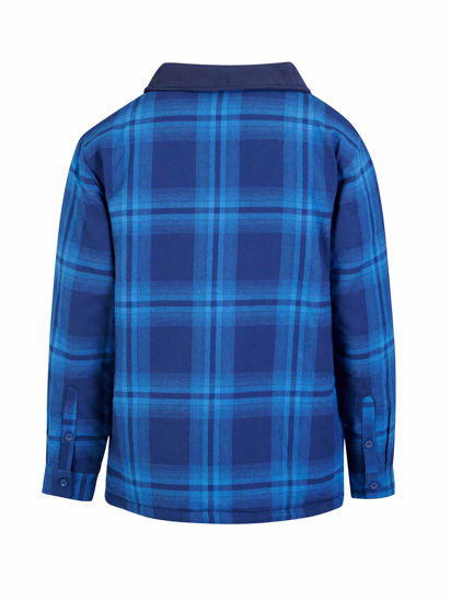 Afbeeldingen van Thermohemd COL Vancouver des.43-Blauw geblokt- XXXL