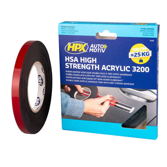 Afbeeldingen van Dubbelzijdigte tape HPX HSA HIGH STRENGTH ACRYLIC 19mm 10m