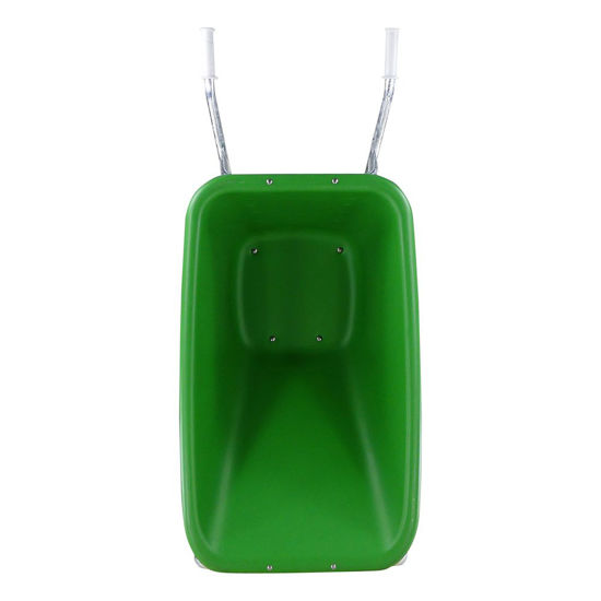 Afbeeldingen van Kruiwagen Fort F&S 165L Groen HDPE bak, +NooitMeerLek