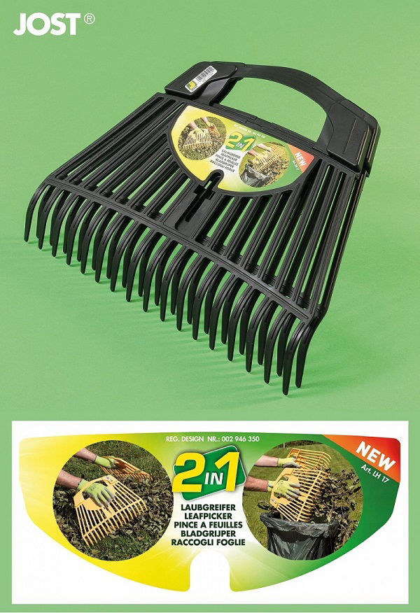 Afbeeldingen van Bladgrijper set, 2 in 1, PP zwart