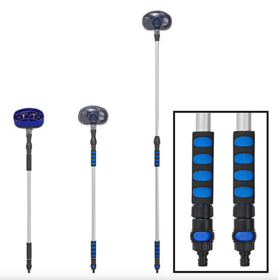 Afbeeldingen van Telescopische Wasborstelset met roterende borstelkop