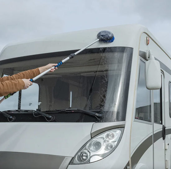 Afbeeldingen van Telescopische Wasborstelset met roterende borstelkop