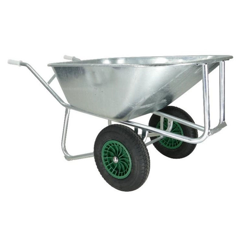 Afbeeldingen van Kruiwagen Fort, 230L 2-wiel, stalen bak, verzinkt onderstel,