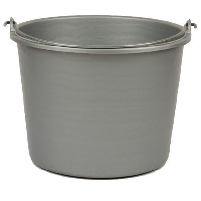 Afbeeldingen van Emmer kunststof rond, grijs 20L.