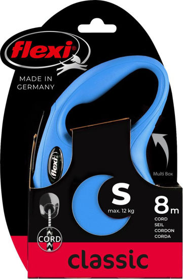 Afbeeldingen van FLEXI Rollijn NEW Classic koord blauw S/8 meter tot 12kg