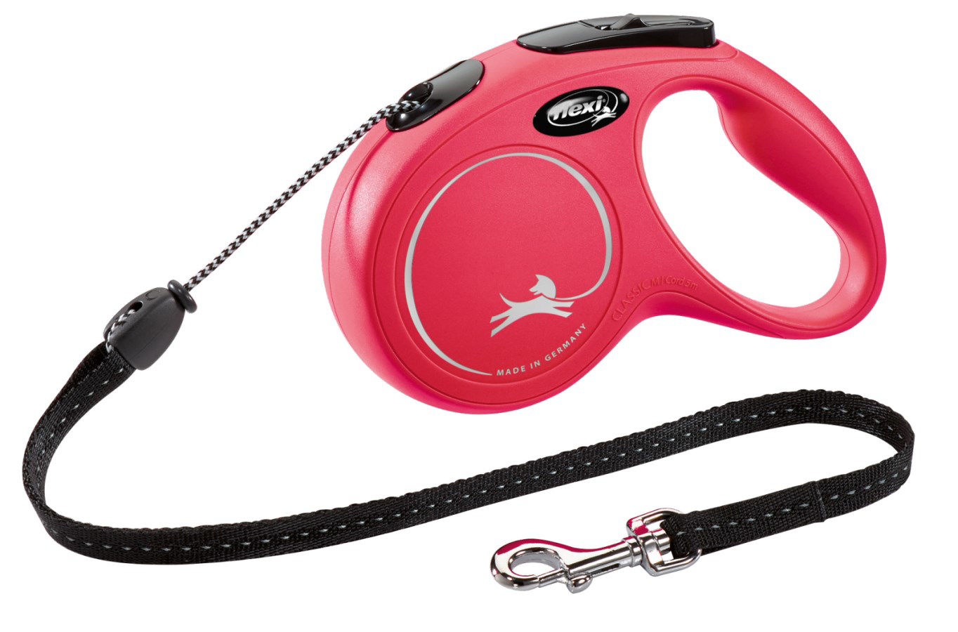 Afbeeldingen van FLEXI Rollijn NEW Classic koord rood M/5 meter tot 20kg