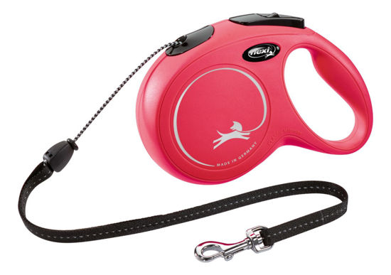 Afbeeldingen van FLEXI Rollijn NEW Classic koord rood M/8 meter tot 20kg