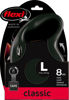 Afbeeldingen van FLEXI Rollijn NEW Classic band zwart L/8 meter tot 50kg.