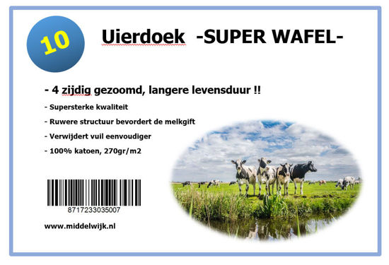 Afbeeldingen van Uierdoek/ melkdoek SUPER wafel 100% katoen, ca. 45x45cm