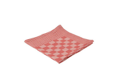 Afbeeldingen van Theedoek blok 65x65cm -rood  -6 stuks-