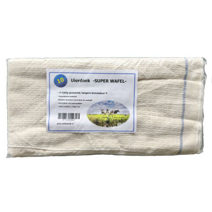 Afbeeldingen van Uierdoek/ melkdoek SUPER wafel 100% katoen, ca. 45x45cm