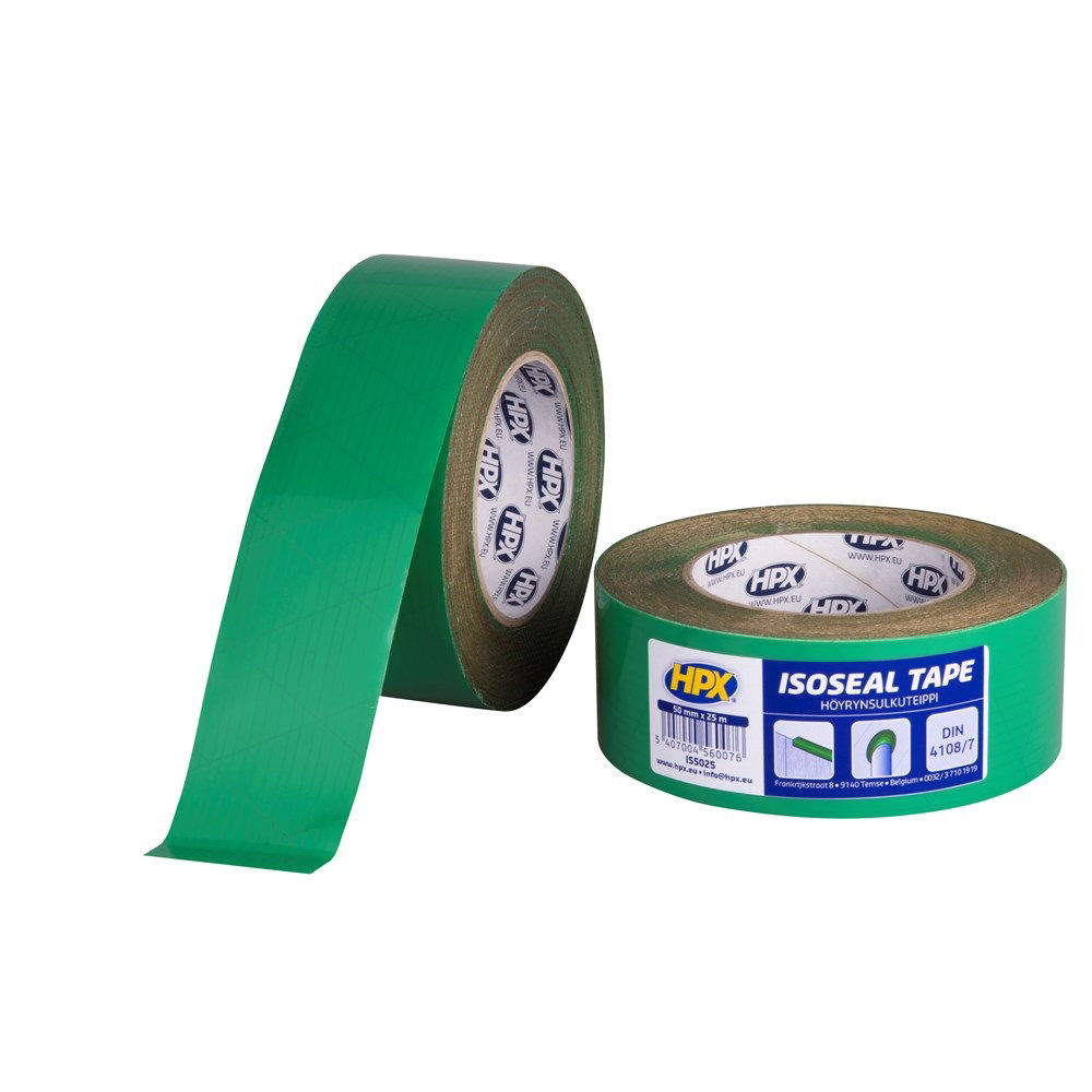 Afbeeldingen van Airtight Flex Tape Isoseal- groen 50mm x 25m