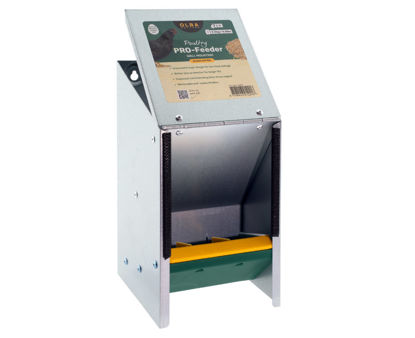 Afbeeldingen van Voerbak verzinkt met schuine deksel 2,5kg