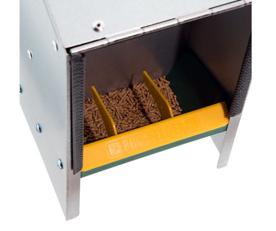 Afbeeldingen van Voerbak verzinkt met schuine deksel 2,5kg