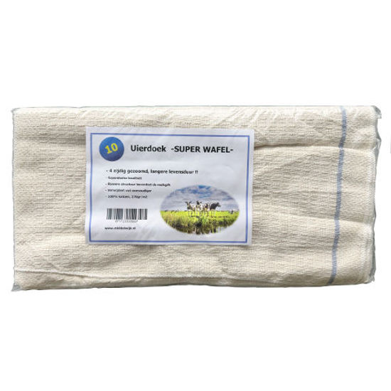 Afbeeldingen van Uierdoek/ melkdoek SUPER wafel 100% katoen, 45x45cm 4-zijdig
