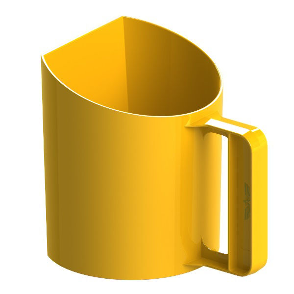 Afbeeldingen van Meelschep-/ voerschep 1kg (bekermodel) - GEEL