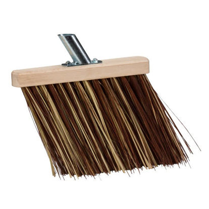 Afbeeldingen van Gootbezem 28cm, bahia/stalks met steelhouder, FSC 100%