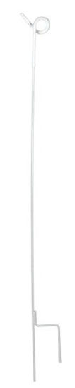 Afbeeldingen van AKO Metalen paal met krulisolator wit (10 stuks).