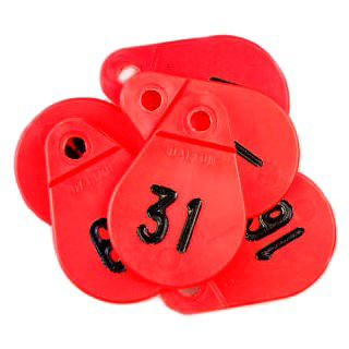 Afbeeldingen van Halsplaatje rood no.63