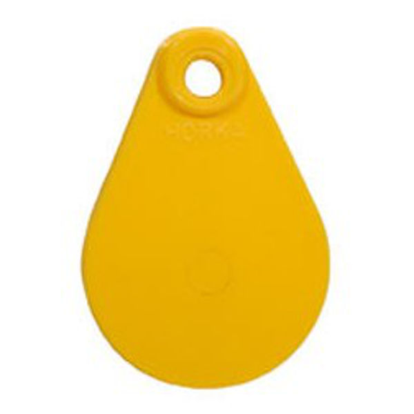 Afbeeldingen van Halsplaatje blanko geel