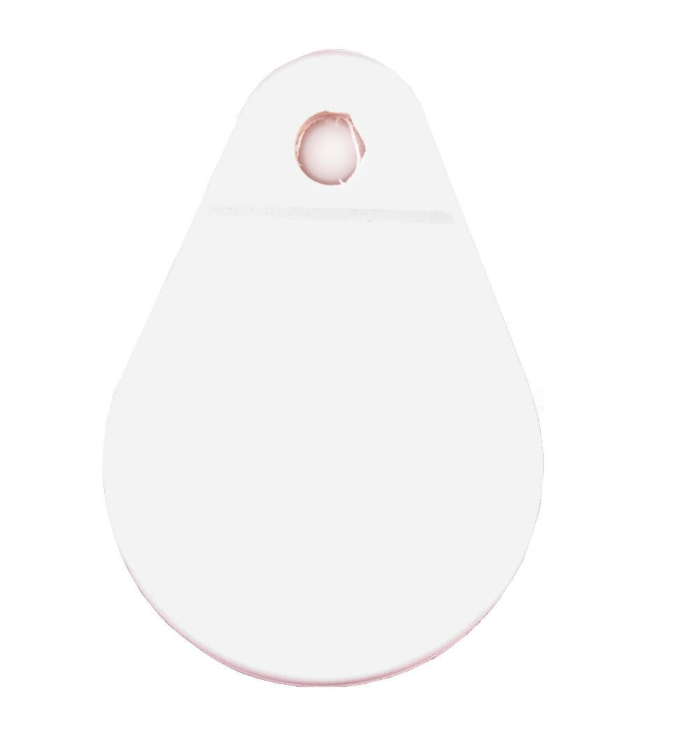 Afbeeldingen van Halsplaatje blanko wit