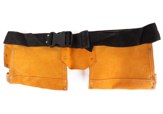 Afbeeldingen van Spijkerschort/ gereedschapschort leer, 10 zakken