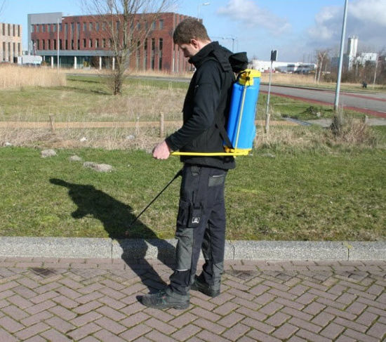 Afbeeldingen van Rugspuit kunststof met zijzwengel,  16-liter