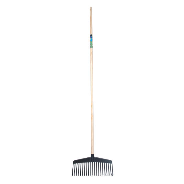 Afbeeldingen van Bladhark -MM- PA 38cm - 21 tds. zwart, met steel 150cm