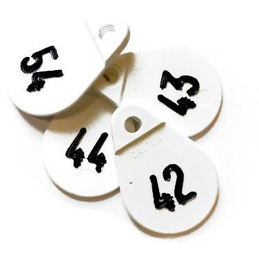 Afbeeldingen van Halsplaatje wit no.70